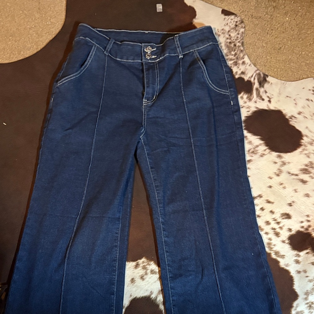 Dark Blue Denim Pants